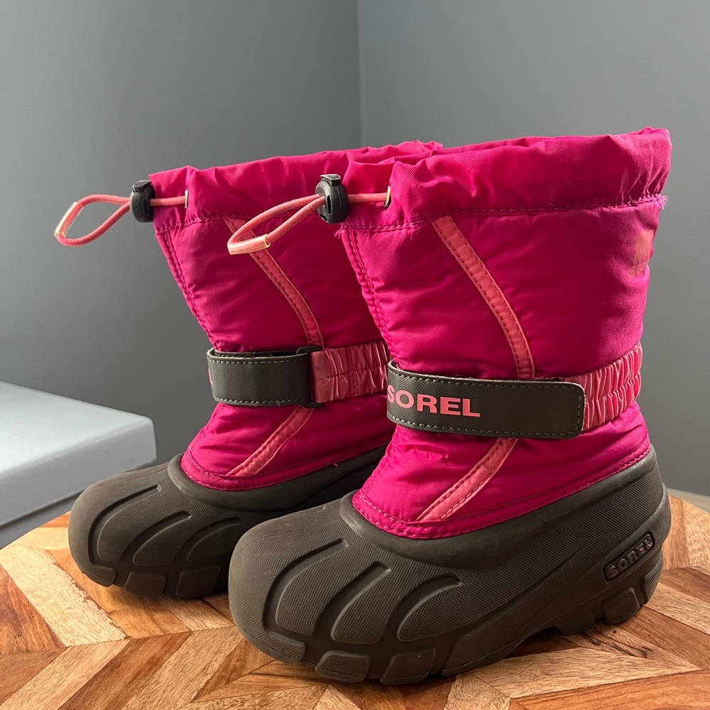 Sorel Flurry Winter Snow Boots Pink Size 12